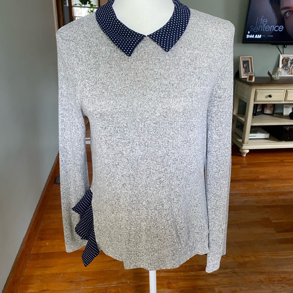 Sweater W/ Built In Collar